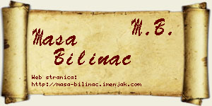 Maša Bilinac vizit kartica